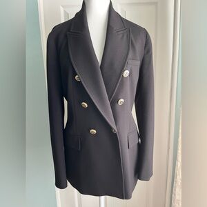 Zara Black Double-Breasted Blazer